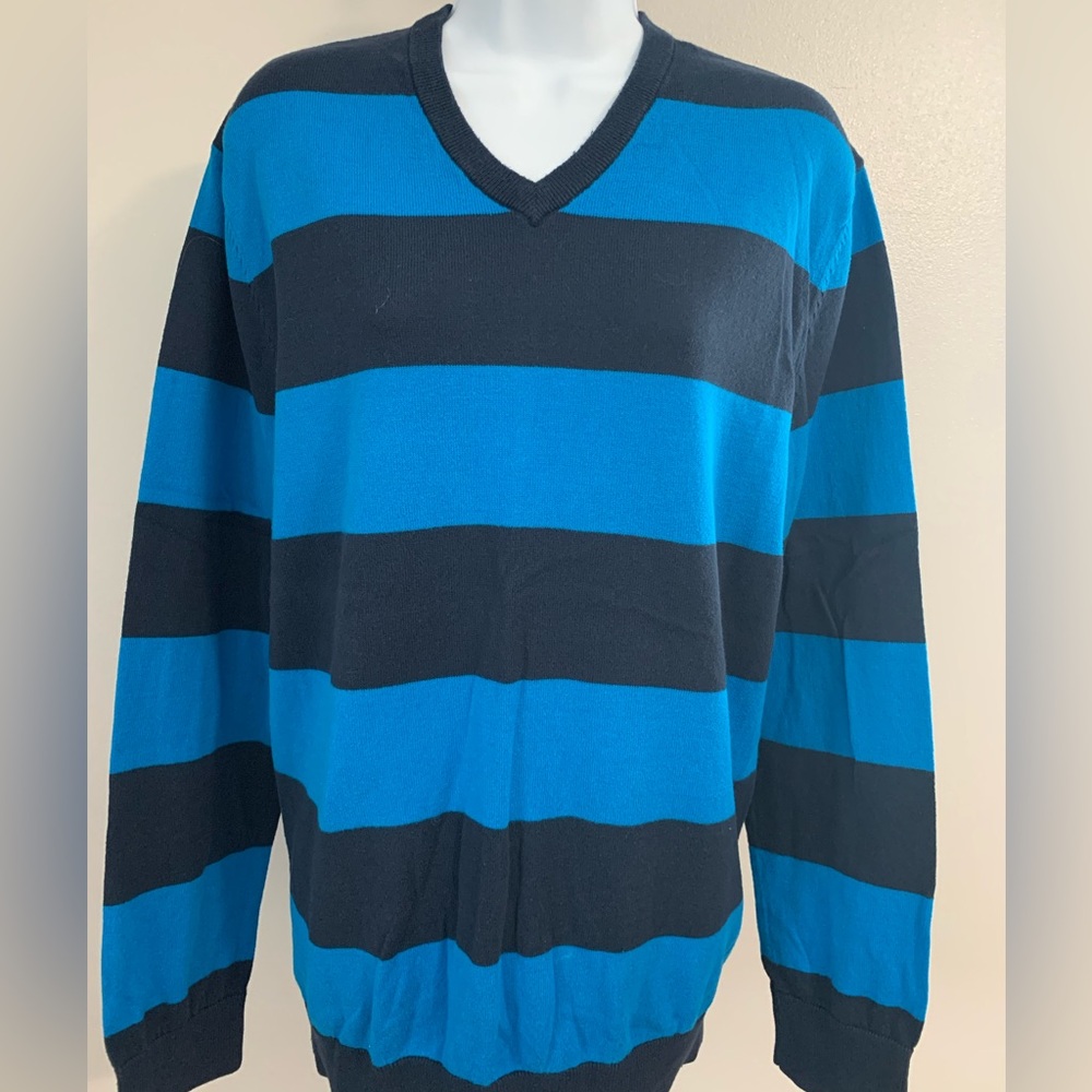 Old Navy 2Tone Blue Striped Sweater